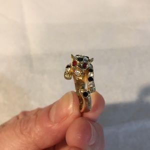 Jaguar 18k plated ring